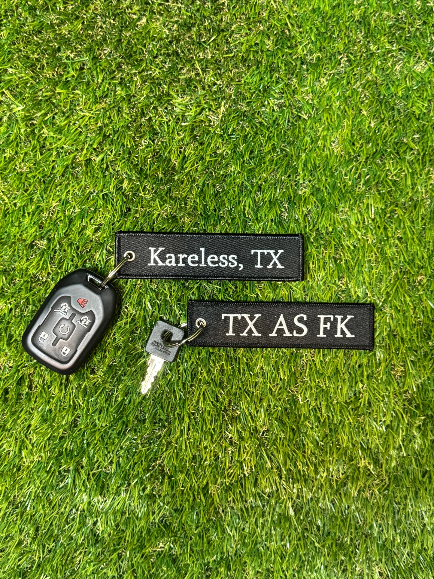 "TX AS FK" Key Tag - Double Sided