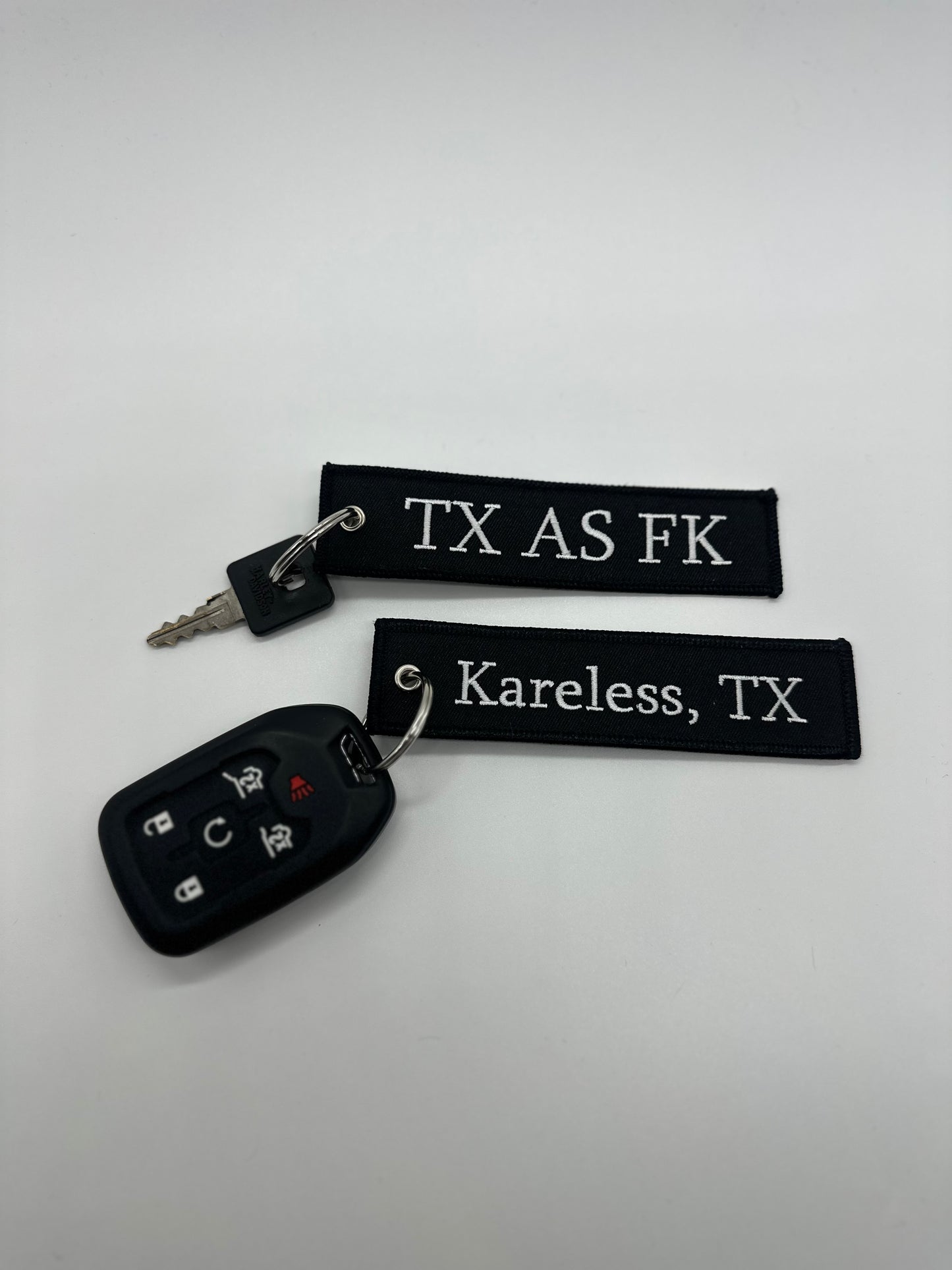"TX AS FK" Key Tag - Double Sided