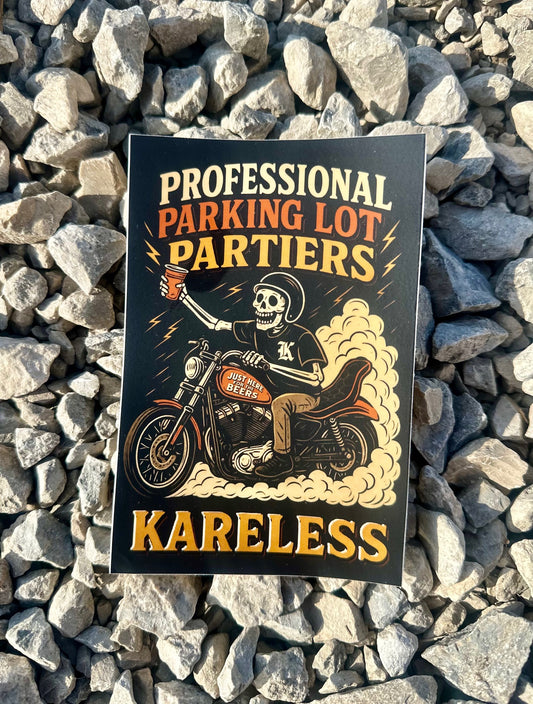 Professional Parking Lot Partiers Sticker