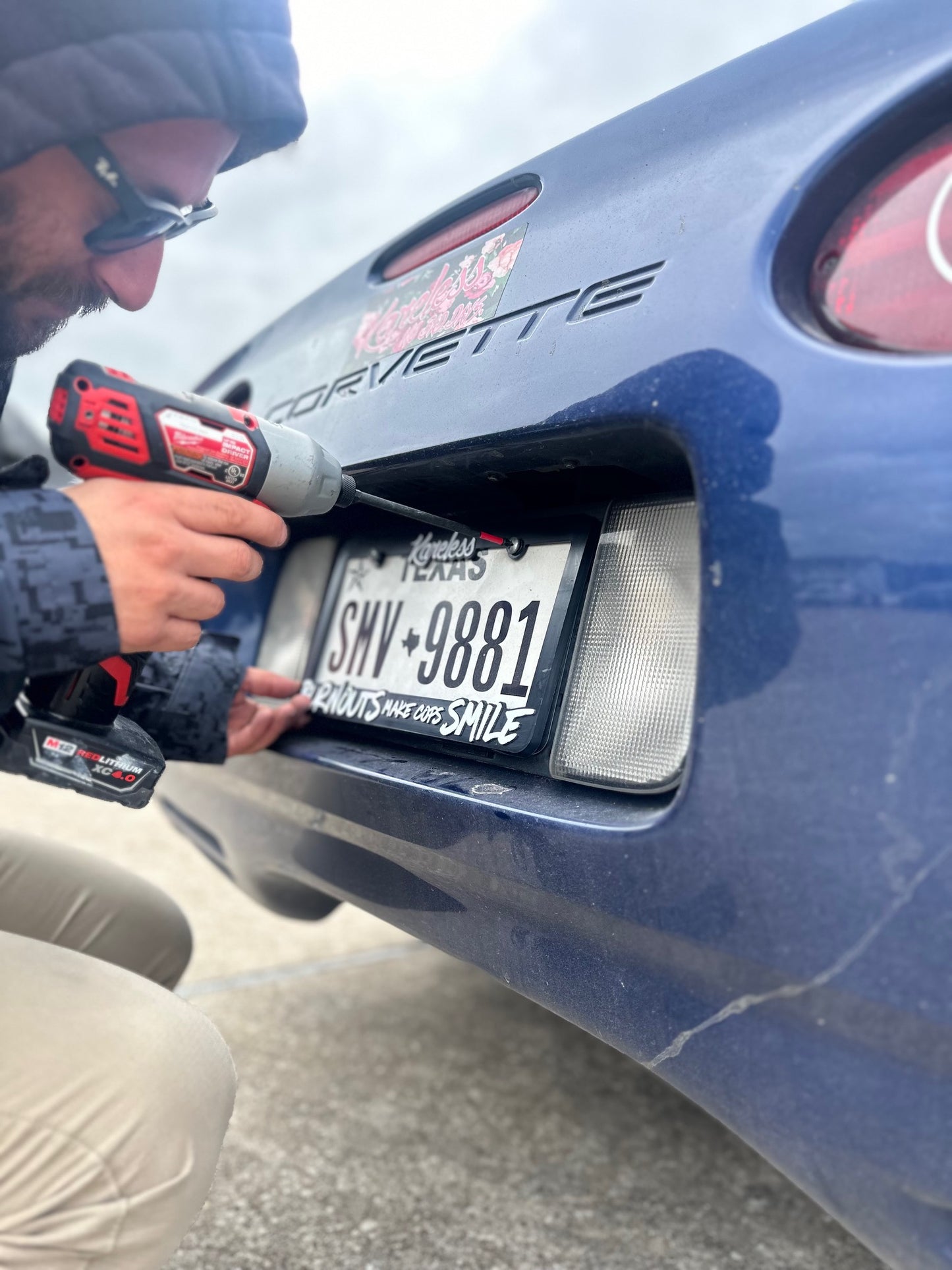 BURNOUTS MAKE COPS SMILE Plate Frame