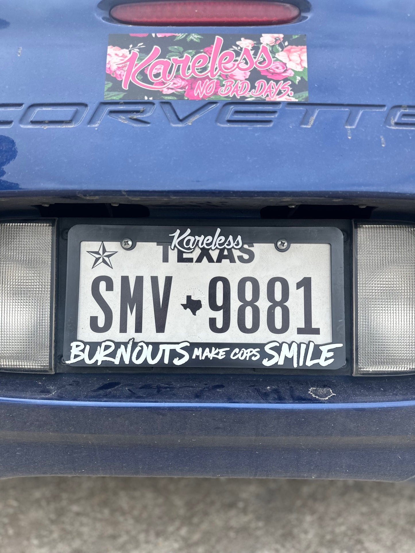BURNOUTS MAKE COPS SMILE Plate Frame