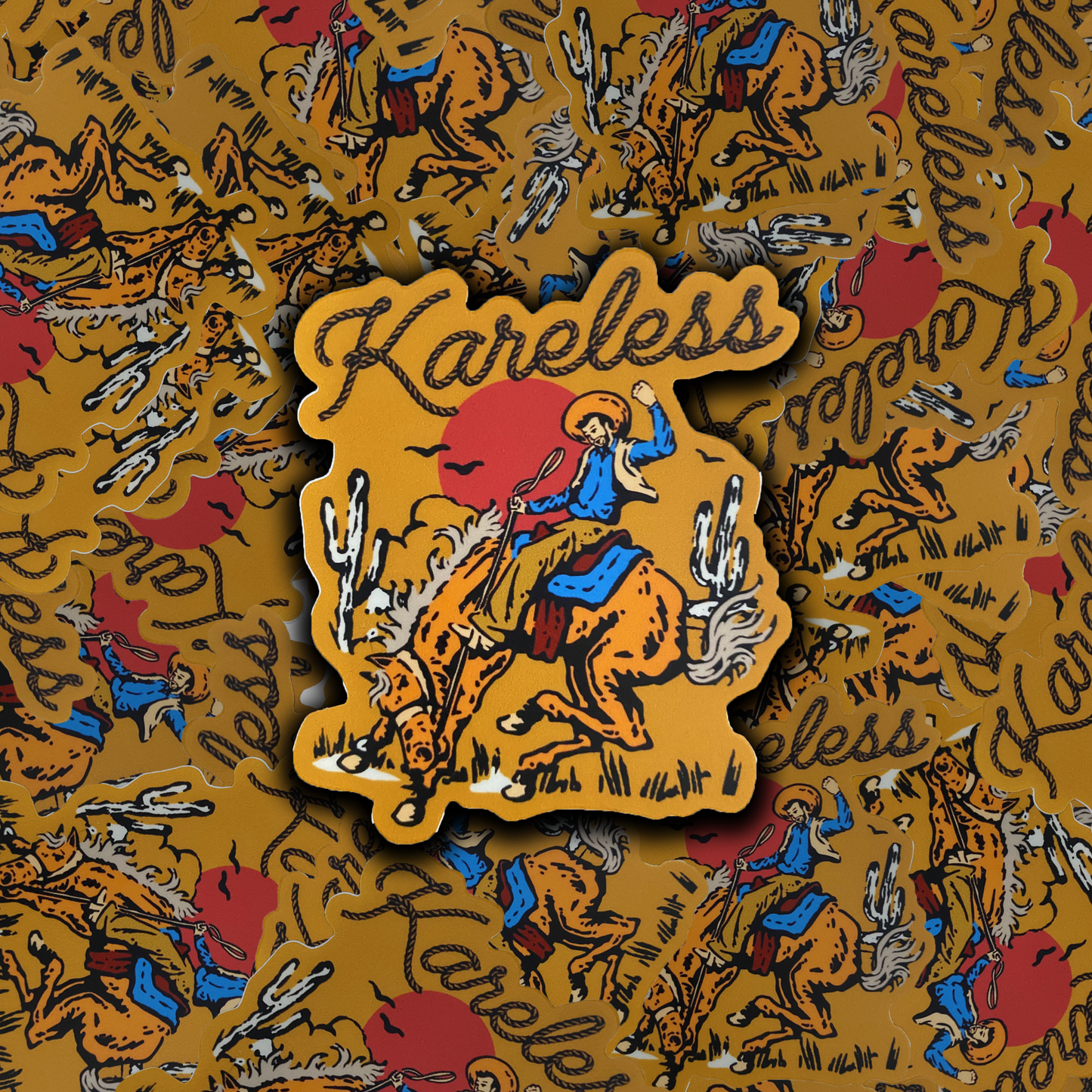 Kareless Cowboy Sticker