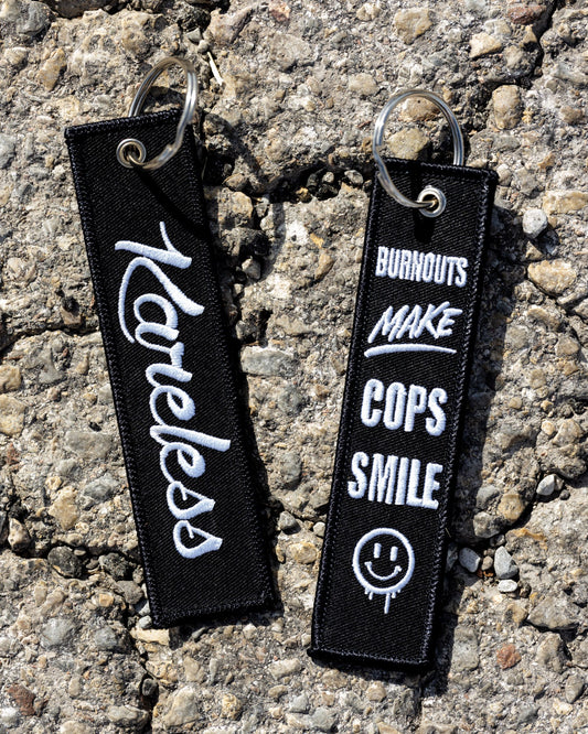 Burnouts Make Cops Smile Key Tag
