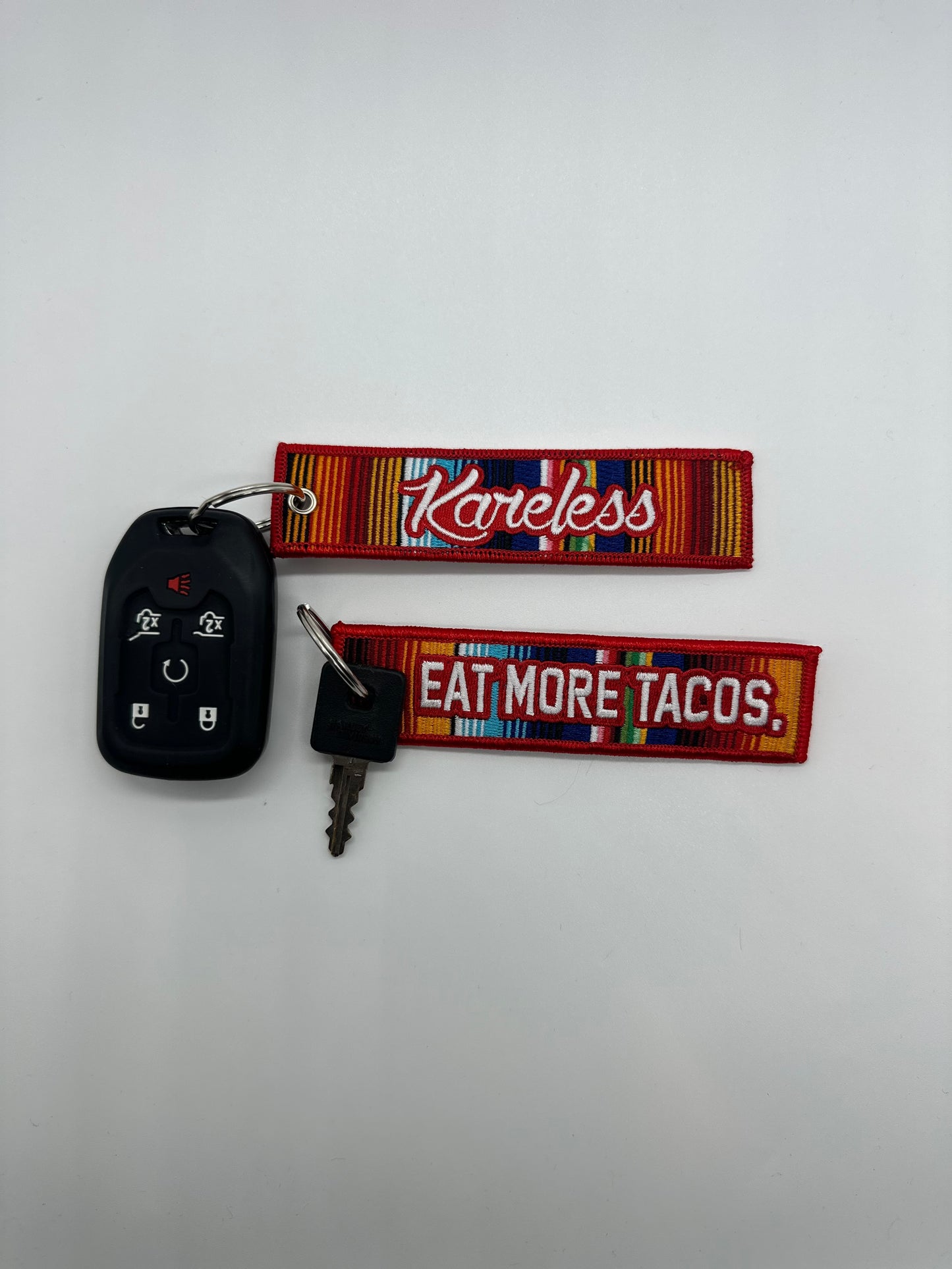 "EAT MORE TACOS." Key Tag - Double Sided