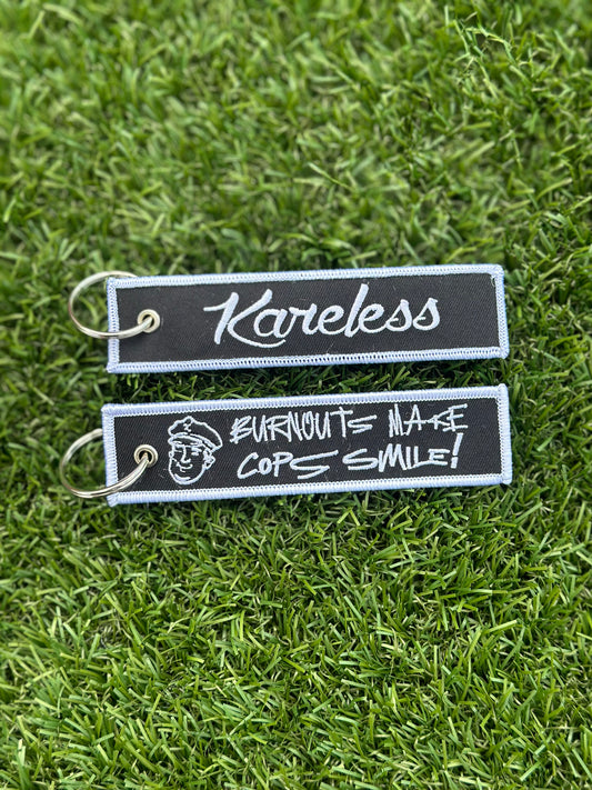 Kareless "Burnouts Make Cops Smile!" Key Tag