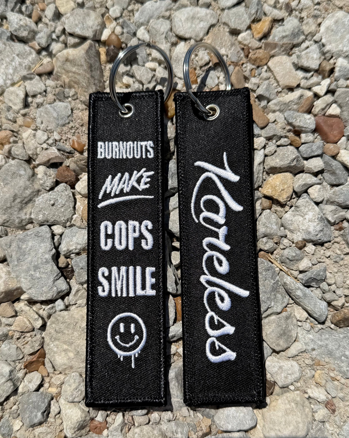Burnouts Make Cops Smile Key Tag