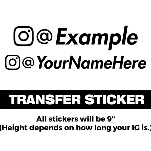 Custom IG Vinyl Sticker